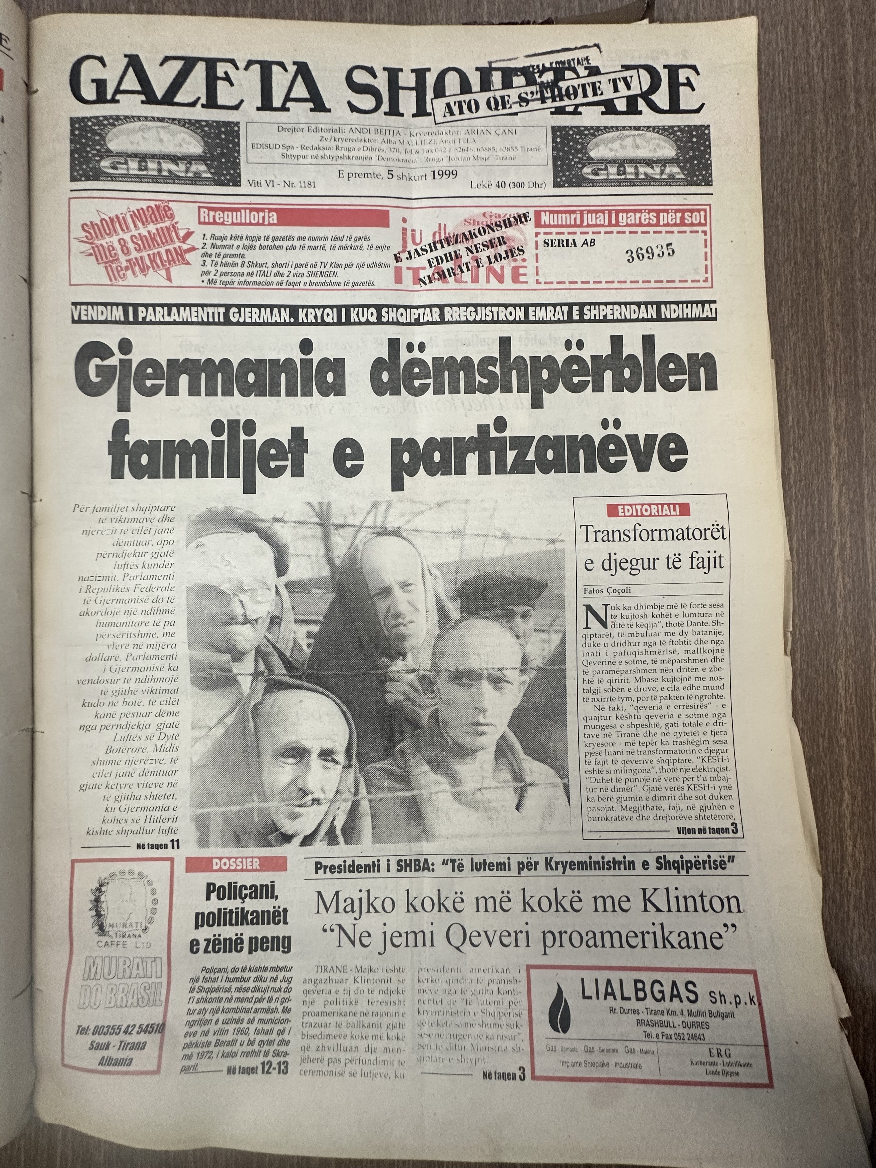 Gazeta Shqiptare 1999-02-05